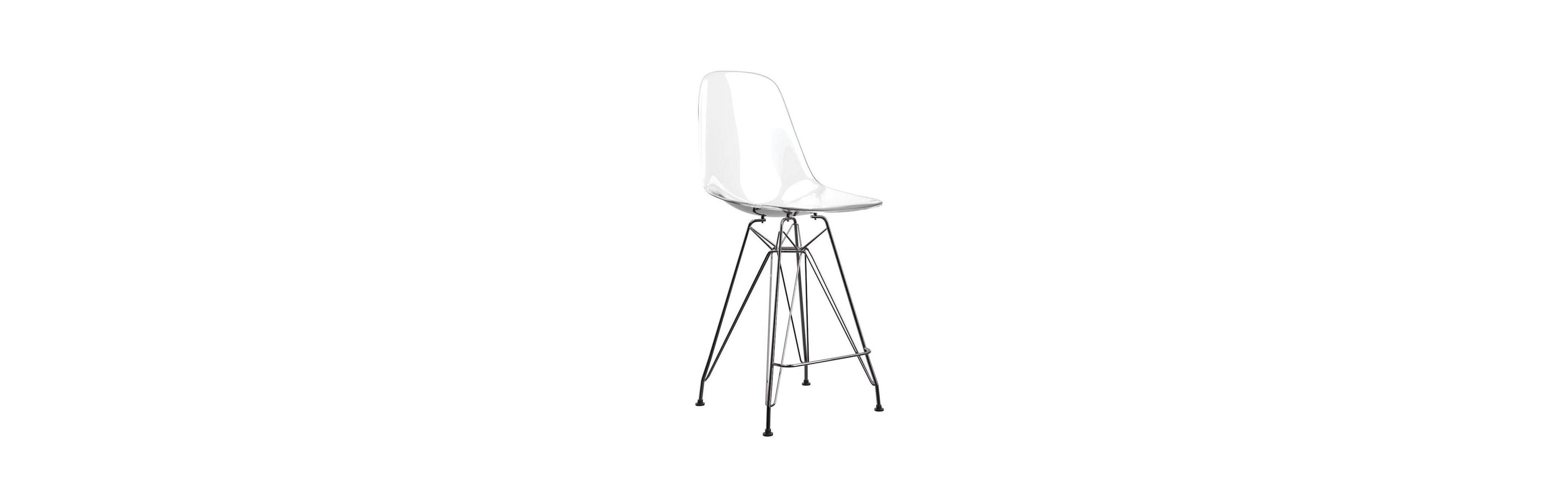 LeisureMod Cresco Molded Eiffel Side Chair