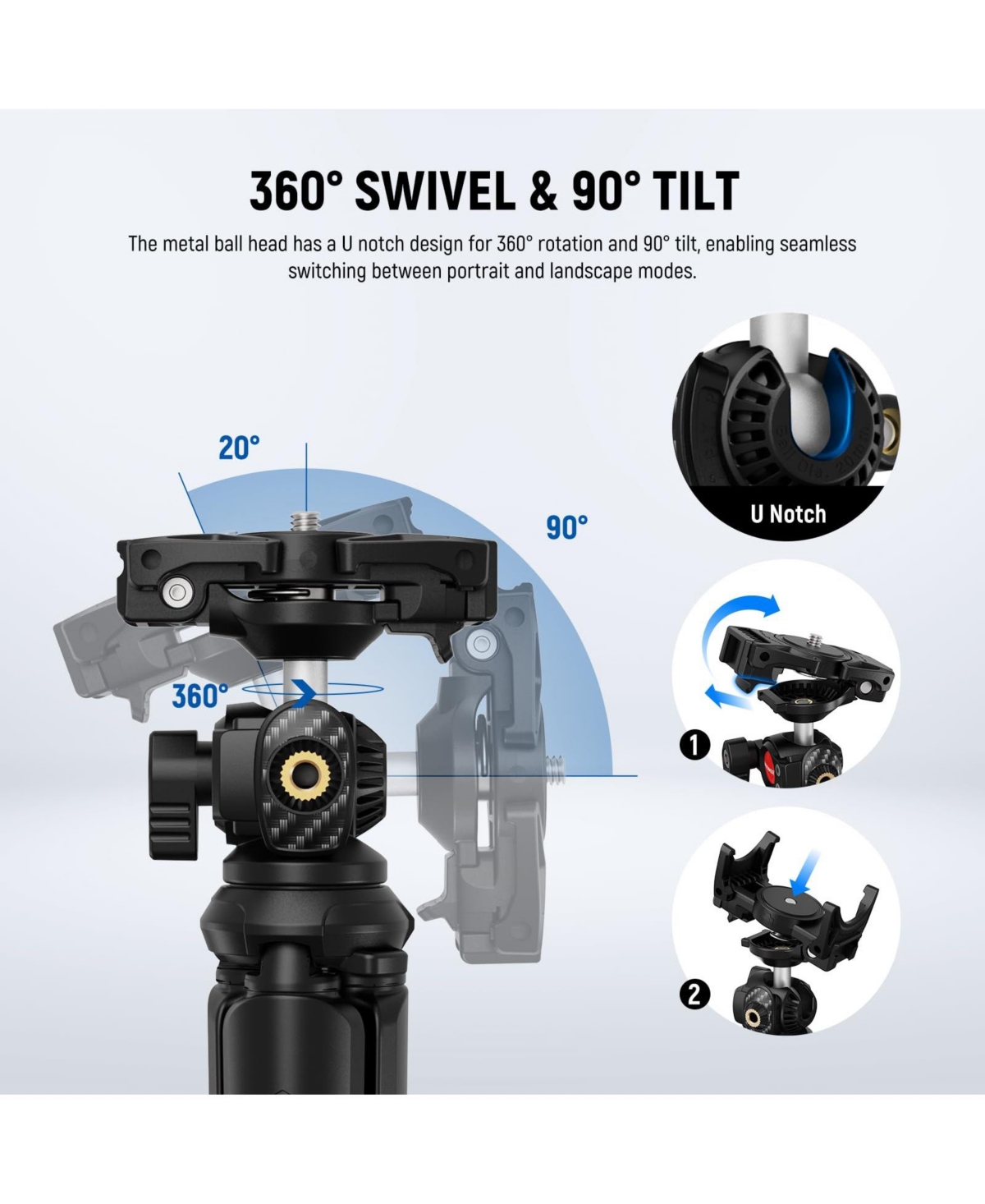 Neewer TP35 Camera Tripod for select GoPro, Dji and Insta360 action cameras