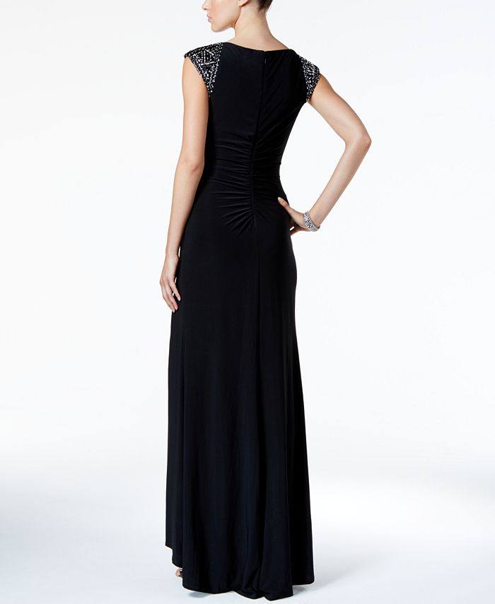 Vince Camuto Embellished Ruched Gown - Macy's