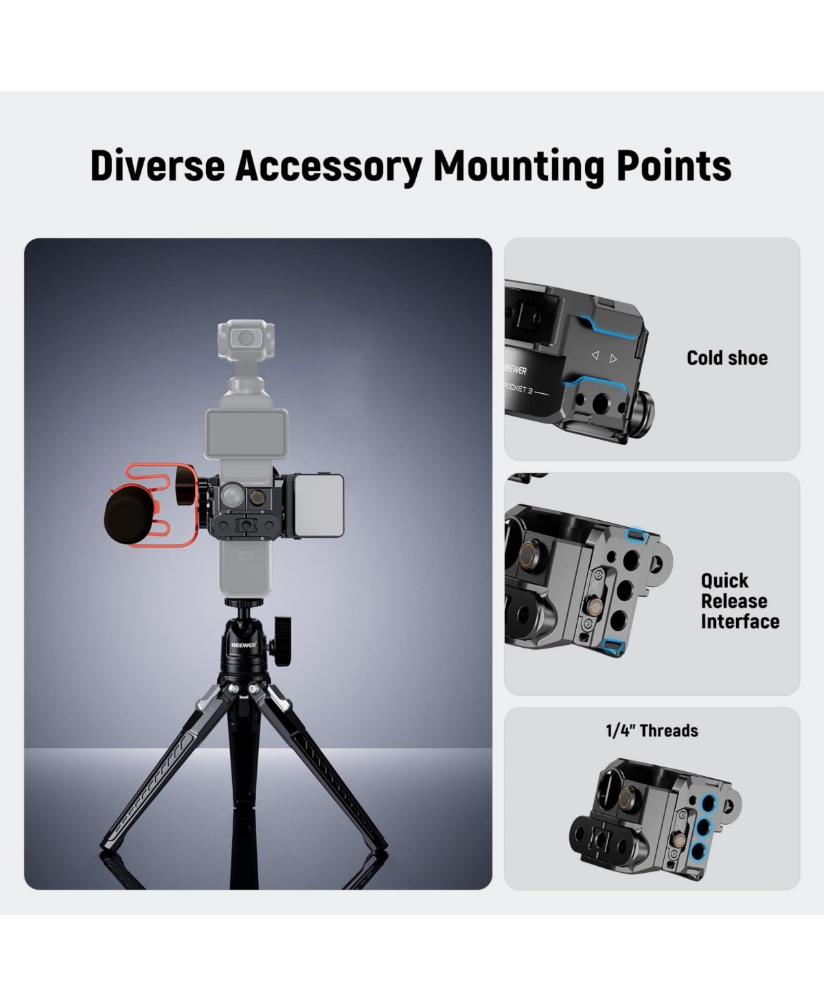 Neewer AC009 Camera Mounting Accessory for Dji Osmo Pocket 3
