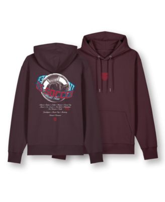 Men's and Women's Brown USMNT Oversized Los Angeles Globe Hoodie