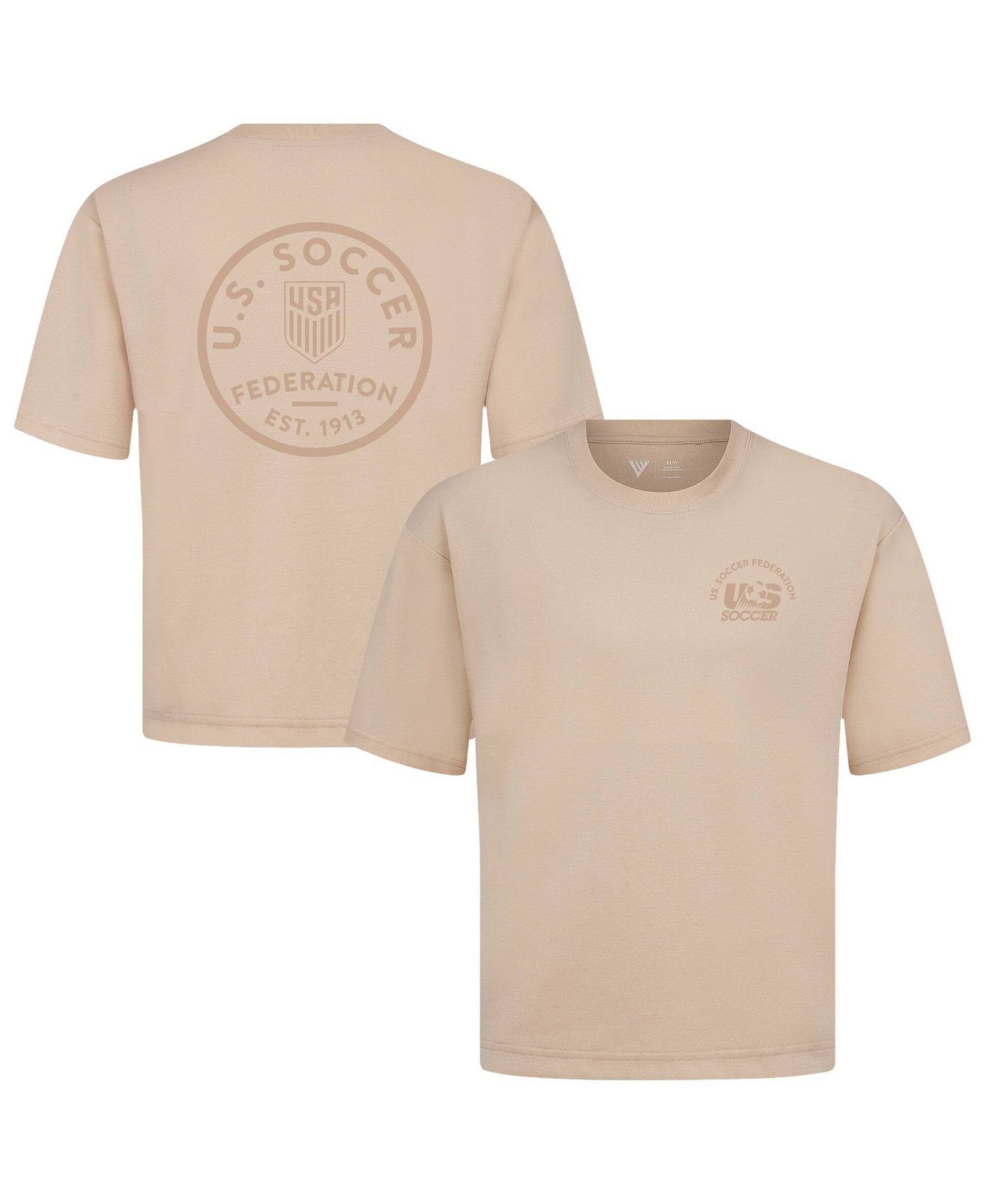 Men's Khaki USMNT Luxe Signature Knit Transit Tonal T-Shirt
