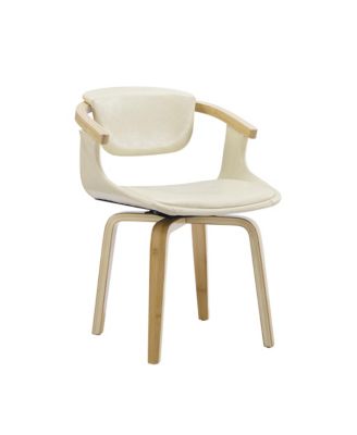 Upholstered Faux Leather Dining Arm Chair