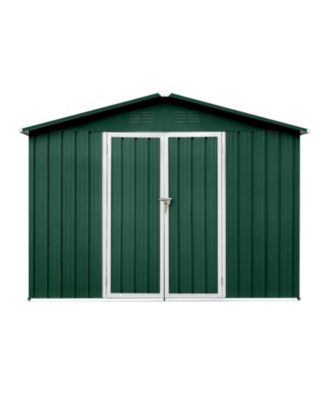 6feet x 8feet Metal Garden Sheds - All Weather Outdoor Storage Building with Ventilation, Lockable Doors for Garden, Backyard