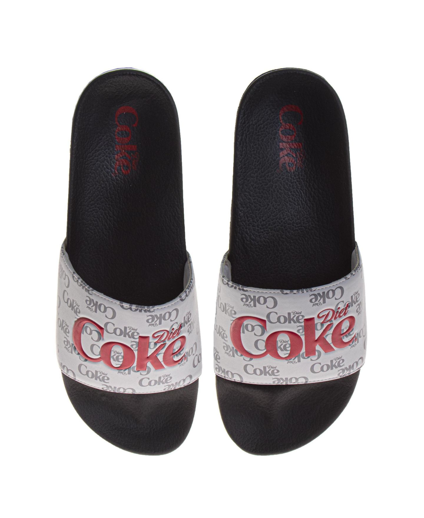 Мужские сандалии Coca-Cola Classic Script Pillow Slides UltraSoft Quick Dry Comfort, цвет: Серый чёрный — фото 6