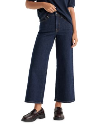 Women's High-Rise Palazzo Crop Jeans