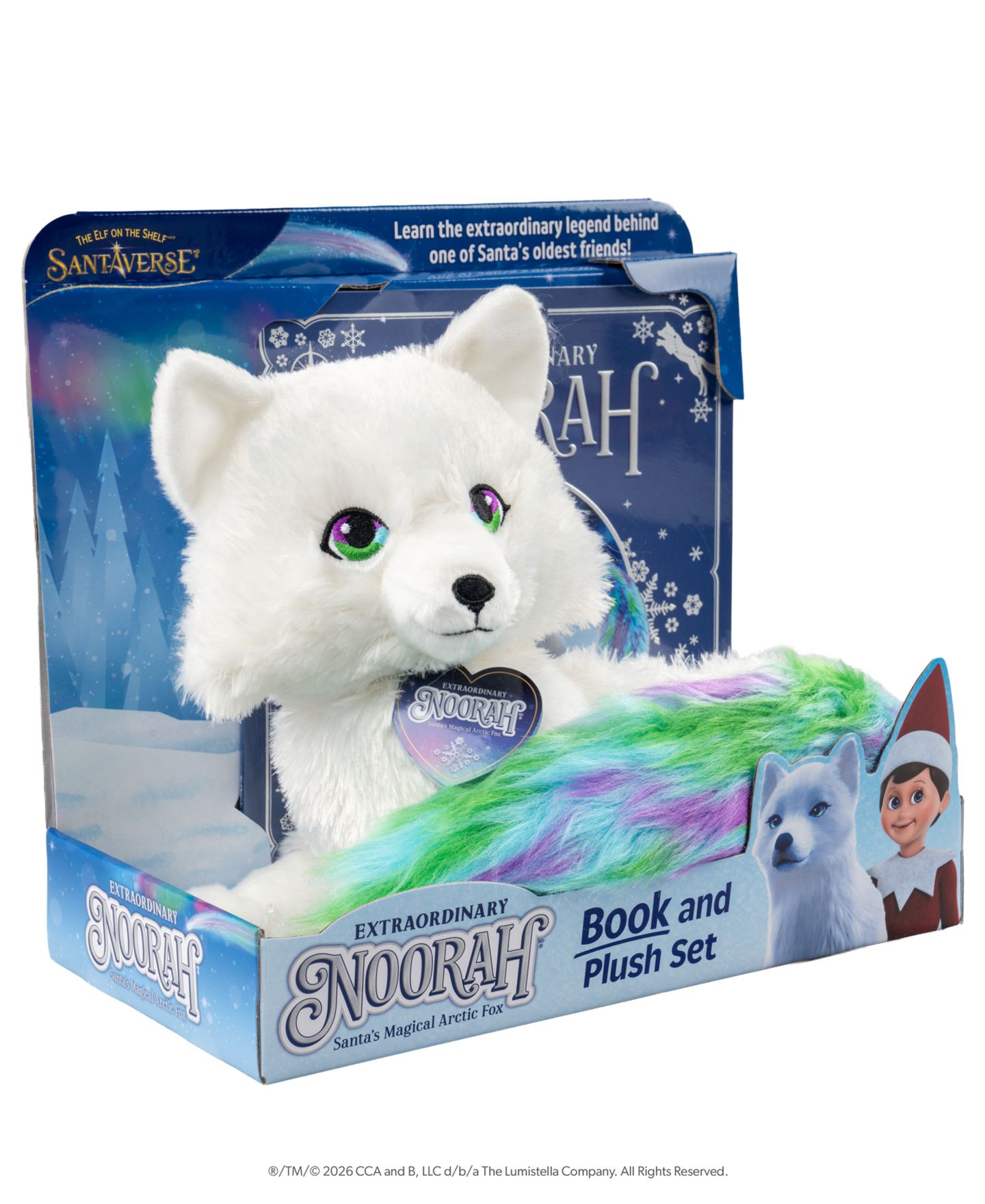 Детские куклы Elf on the Shelf Noorah Magical Arctic Fox 12" Plush and Storybook, 2-Piece Set — фото 3