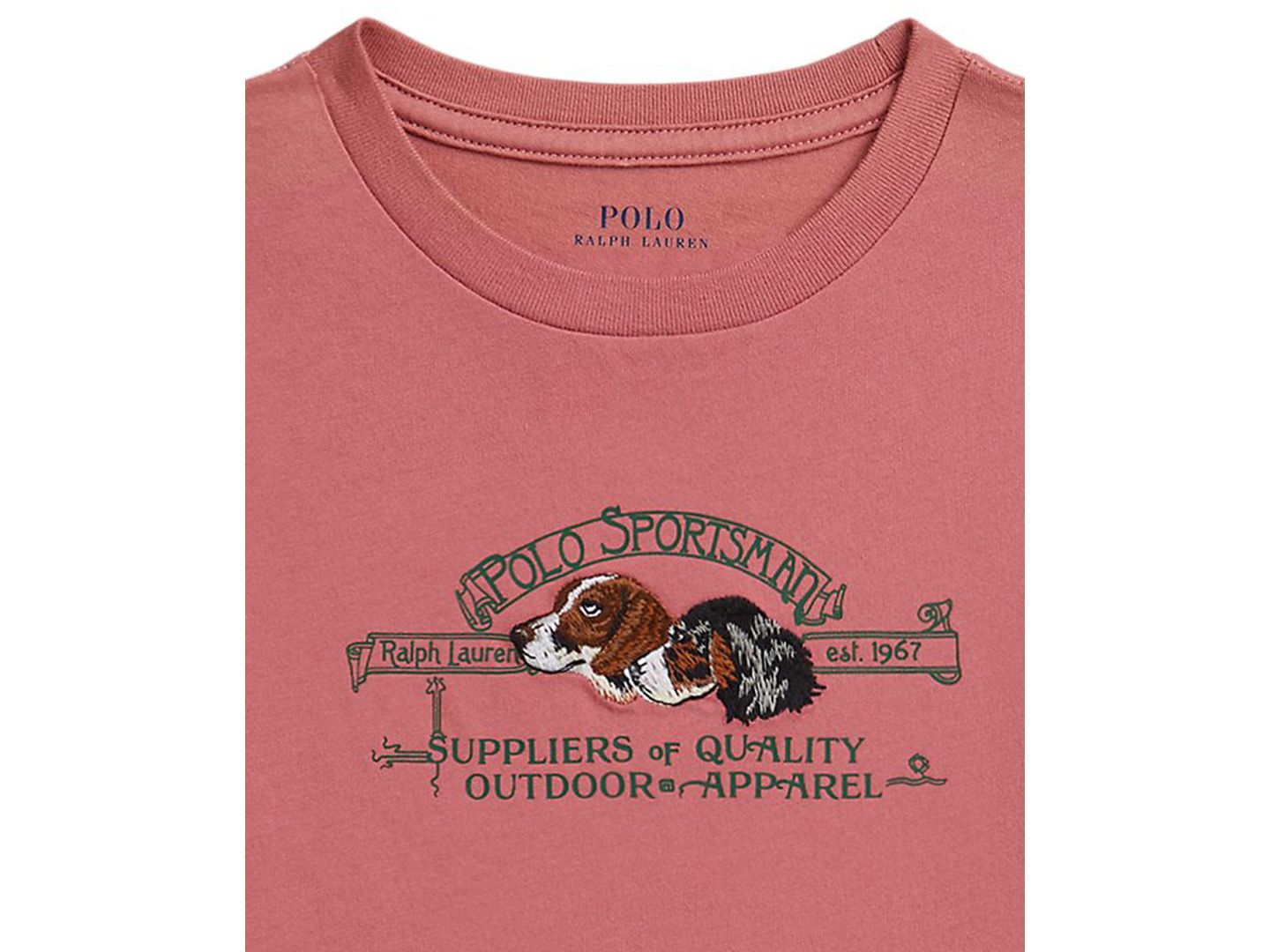 Футболка Polo Ralph Lauren Polo Sportsman Short-Sleeve для девочек, цвет: Холщовый розовый — фото 3