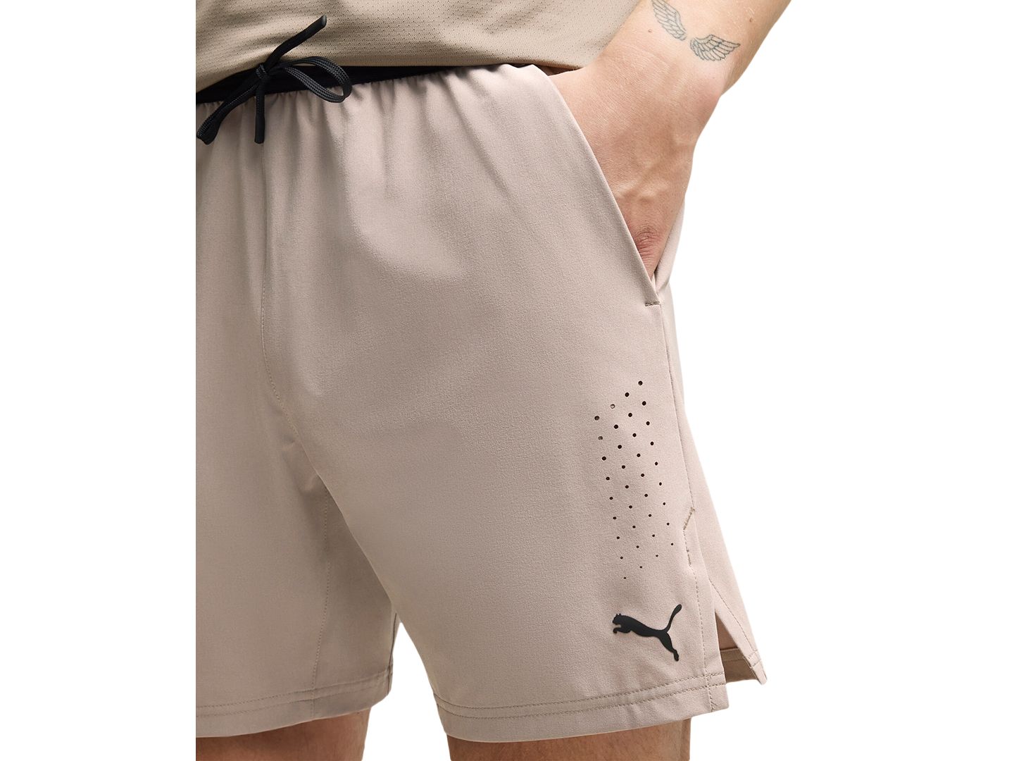 Мужские шорты Puma Power Mode Regular-Fit Shorts, 7" Inseam, цвет: Светлый серо-коричневый — фото 3