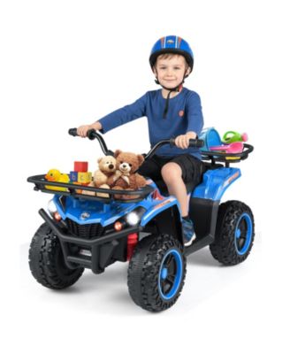 Electric ATV for Kids 24V 4-Wheeler Ride on Toy with Slow Start Songs Stories Tunes