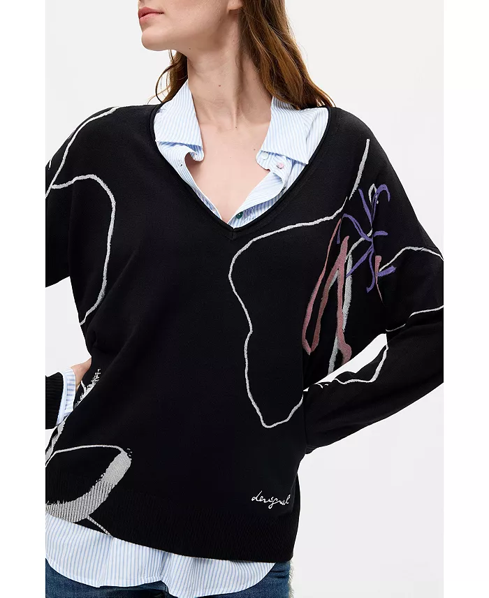 Women's Thin printed sweater - thumbnail 4