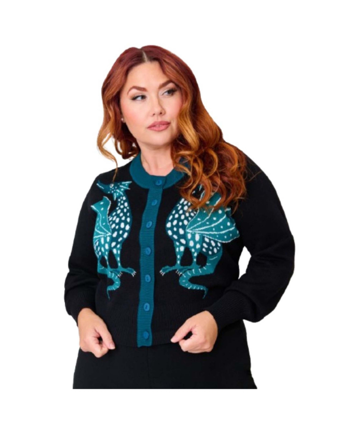 Unique Vintage Plus 1950s Cropped Cardigan
