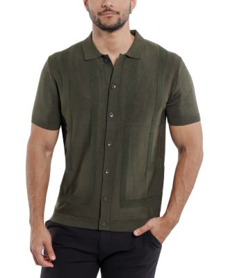Men's SPRING + MERCER Classic Ribbed Texture Polo Sweater