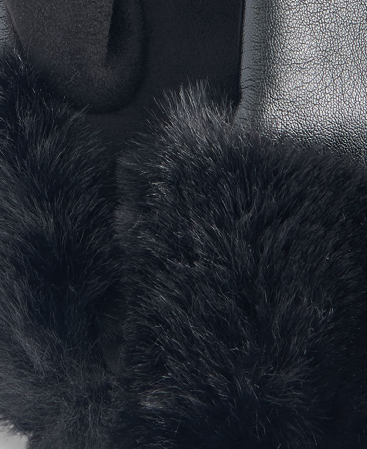 Женские перчатки I.N.C. International Concepts Asymmetrical Faux-Fur-Trim, цвет: Чёрный — фото 3