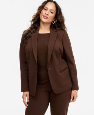 Plus Size Ponte Blazer