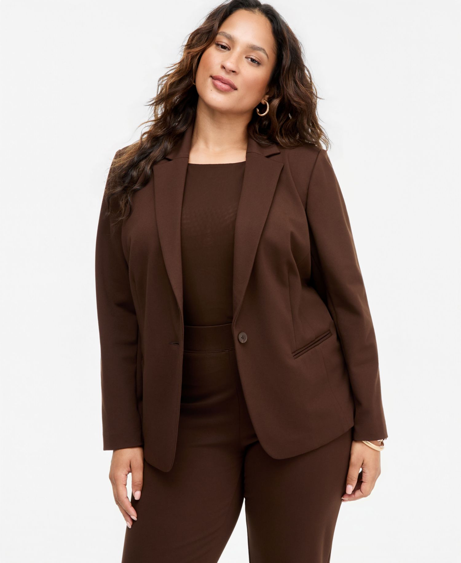 Plus Size Ponte Blazer