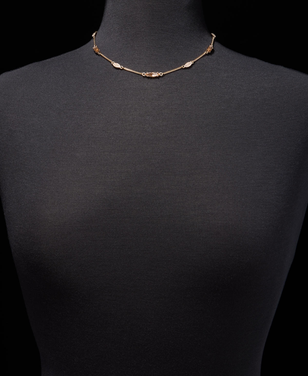 Givenchy Crystal Station Collar Necklace, 16" + 3" extender