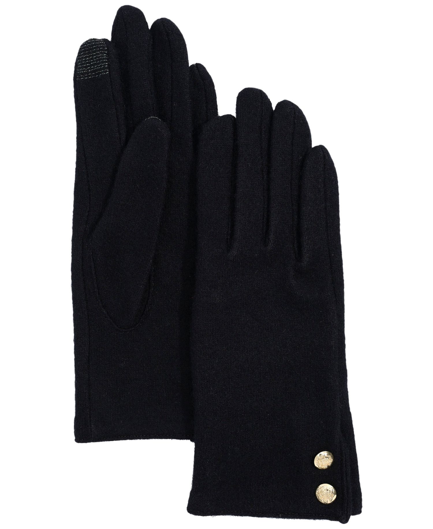 Two Button Cashmere Blend Touch Gloves