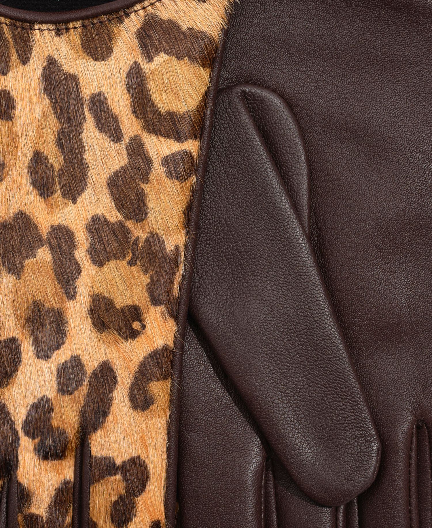 Hair Calf Ocelot Glove