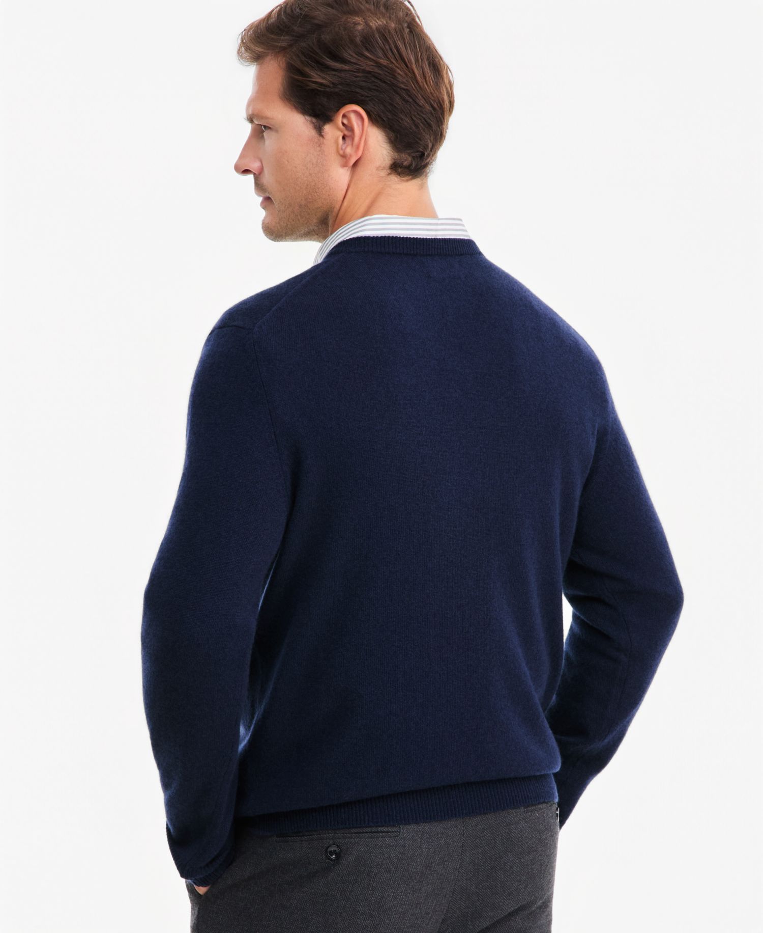 Men's 100% Cashmere V-Neck Sweater