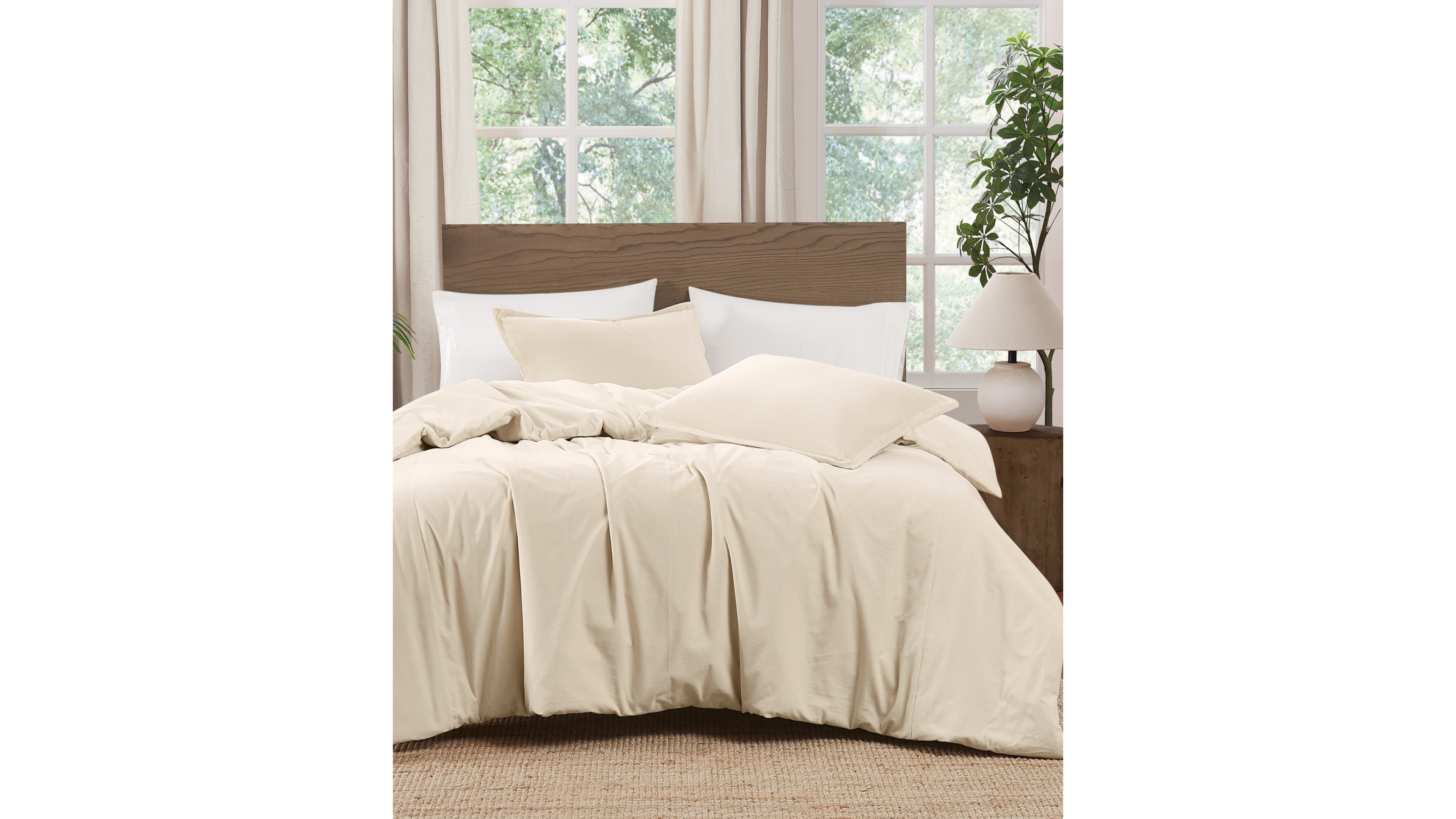 Brooklyn Loom Matte Cotton Velvet 3-Piece Comforter Set, Full/Queen
