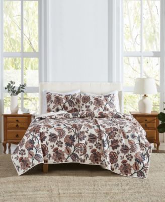 Chloe Jacobean 3-Piece Quilt Set, Full/Queen