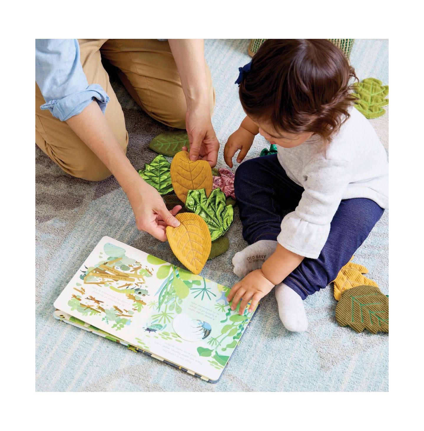 Детские игрушки Kaplan Early Learning Touch & Explore Fine Motor Skills 30-Piece Crinkle Leaves, Ages 18 Months+, цвет: Разноцветный — фото 3