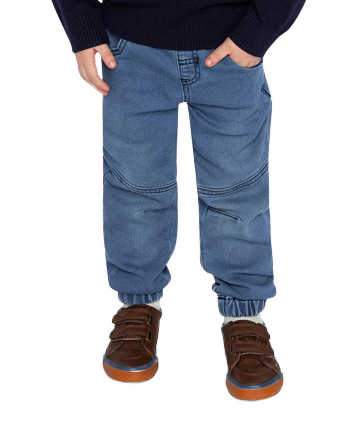 Deux par Deux Baby Unisex (0-24)months French Terry Denim Evolutive Pants Denim