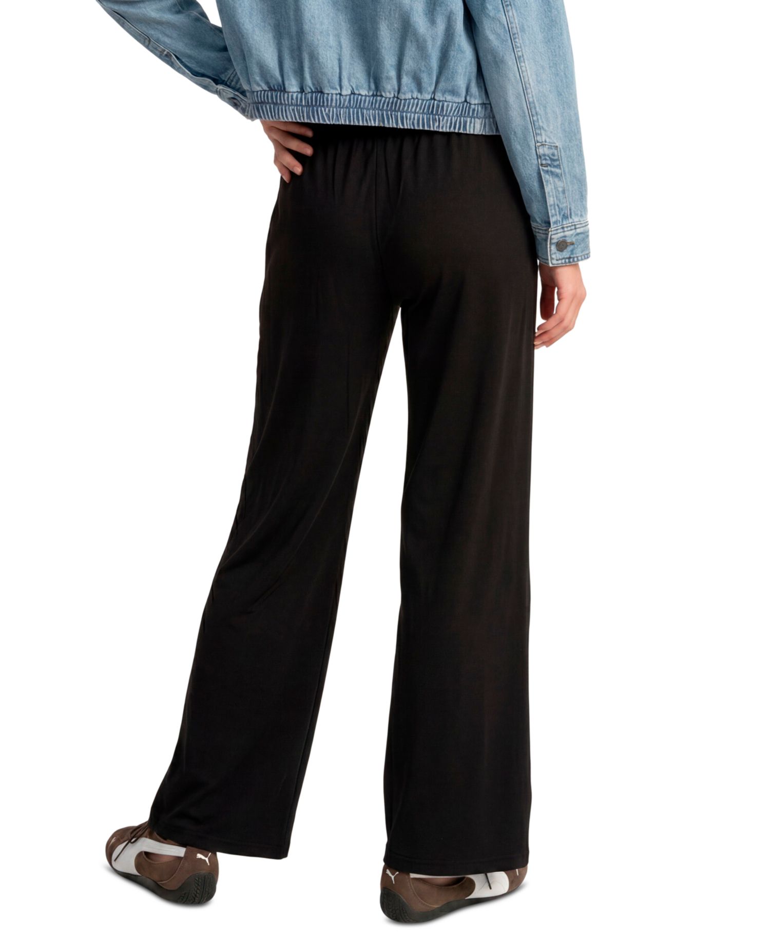 Women's Stretch Knit Wide-Leg Pull-On Pants