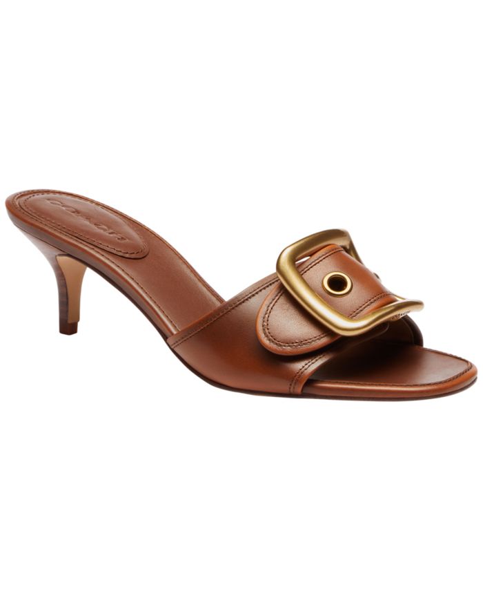 COACH Women's Margot Oversized Buckle Sandals