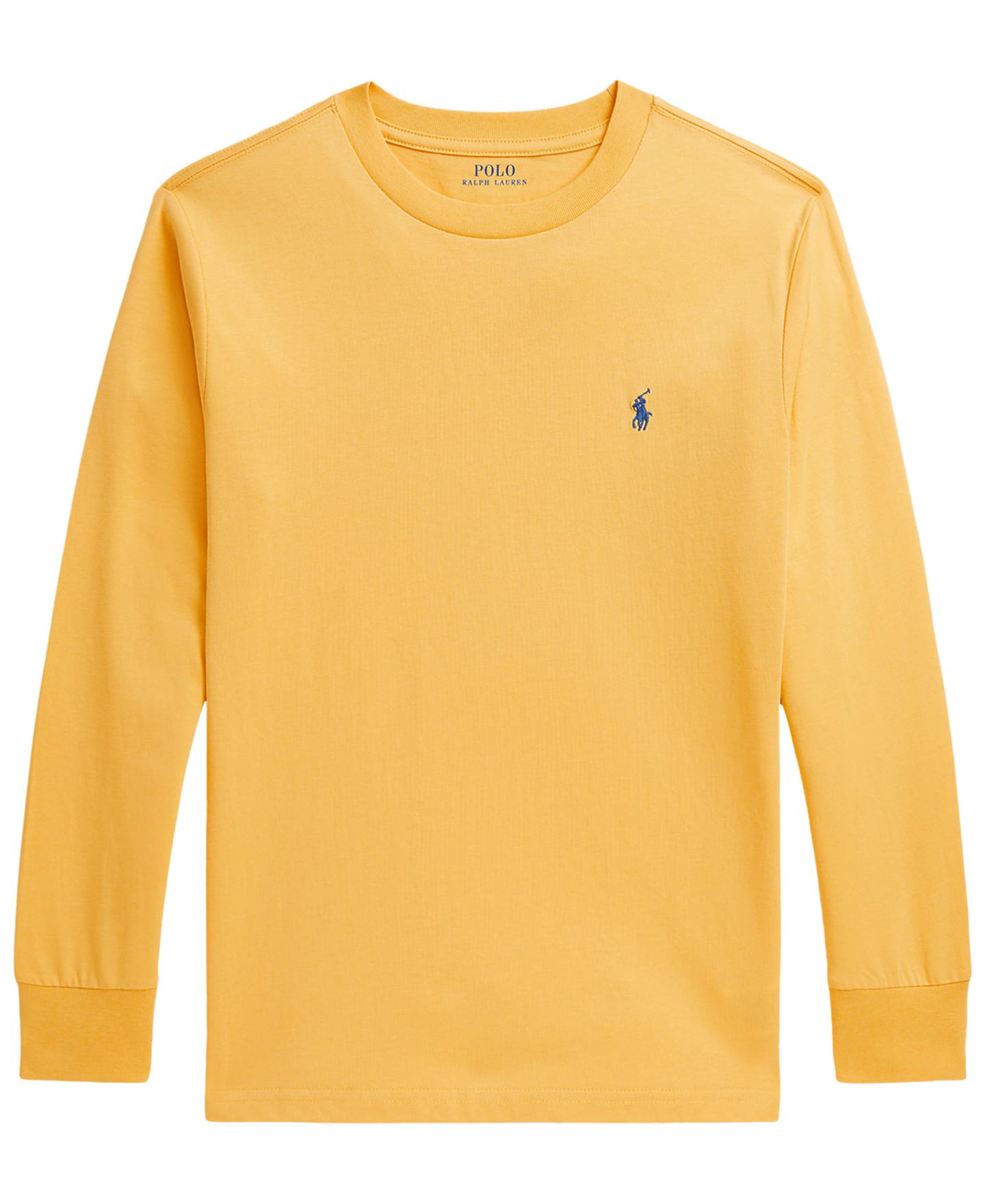 Футболка Polo Ralph Lauren Cotton Jersey Long-Sleeve T-Shirt для мальчиков, цвет: Пляжный жёлтый — фото 1