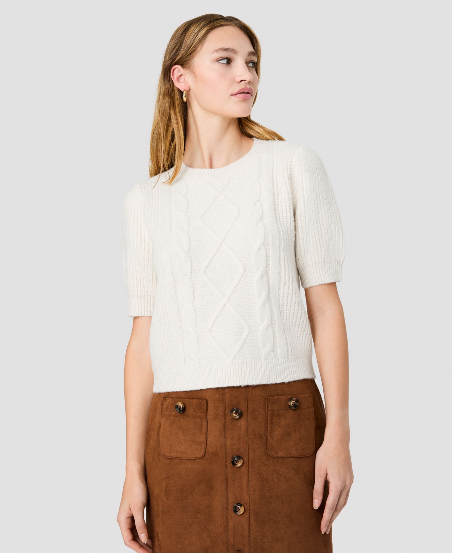Women's Wesley Crewneck Short-Sleeve Sweater