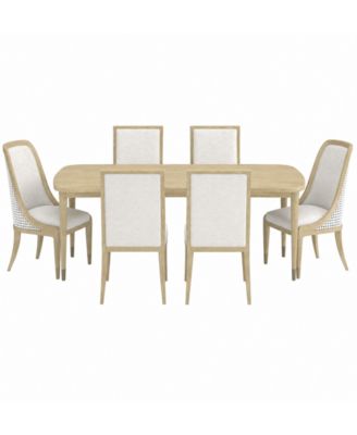 Eave II 7-Piece Oval Dining Set (Table, 4 Upholstered Side Chairs & 2 Hostess Chairs)