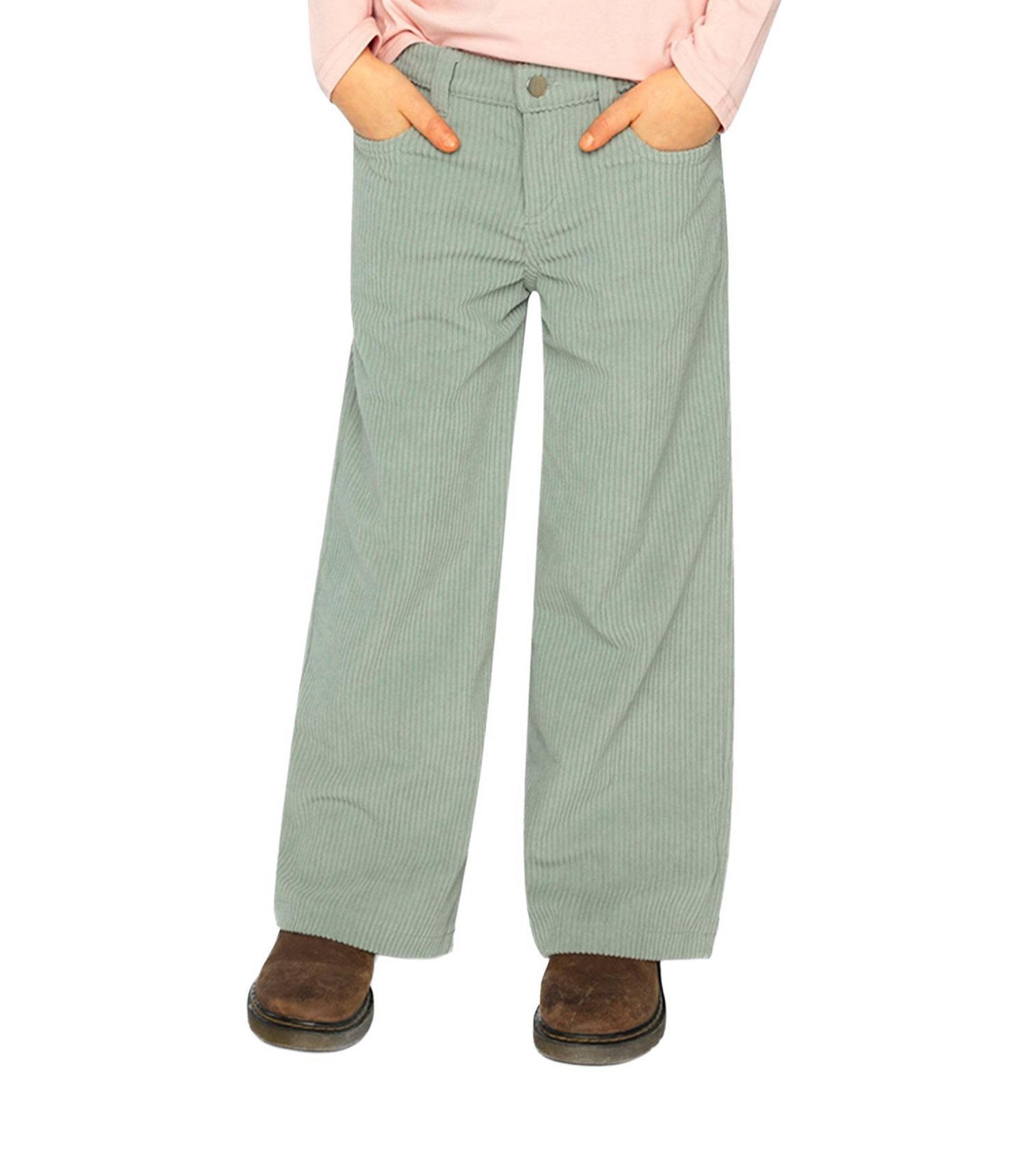 Little and Big Girl's (6-14) Stretch Corduroy Wide Leg Pants