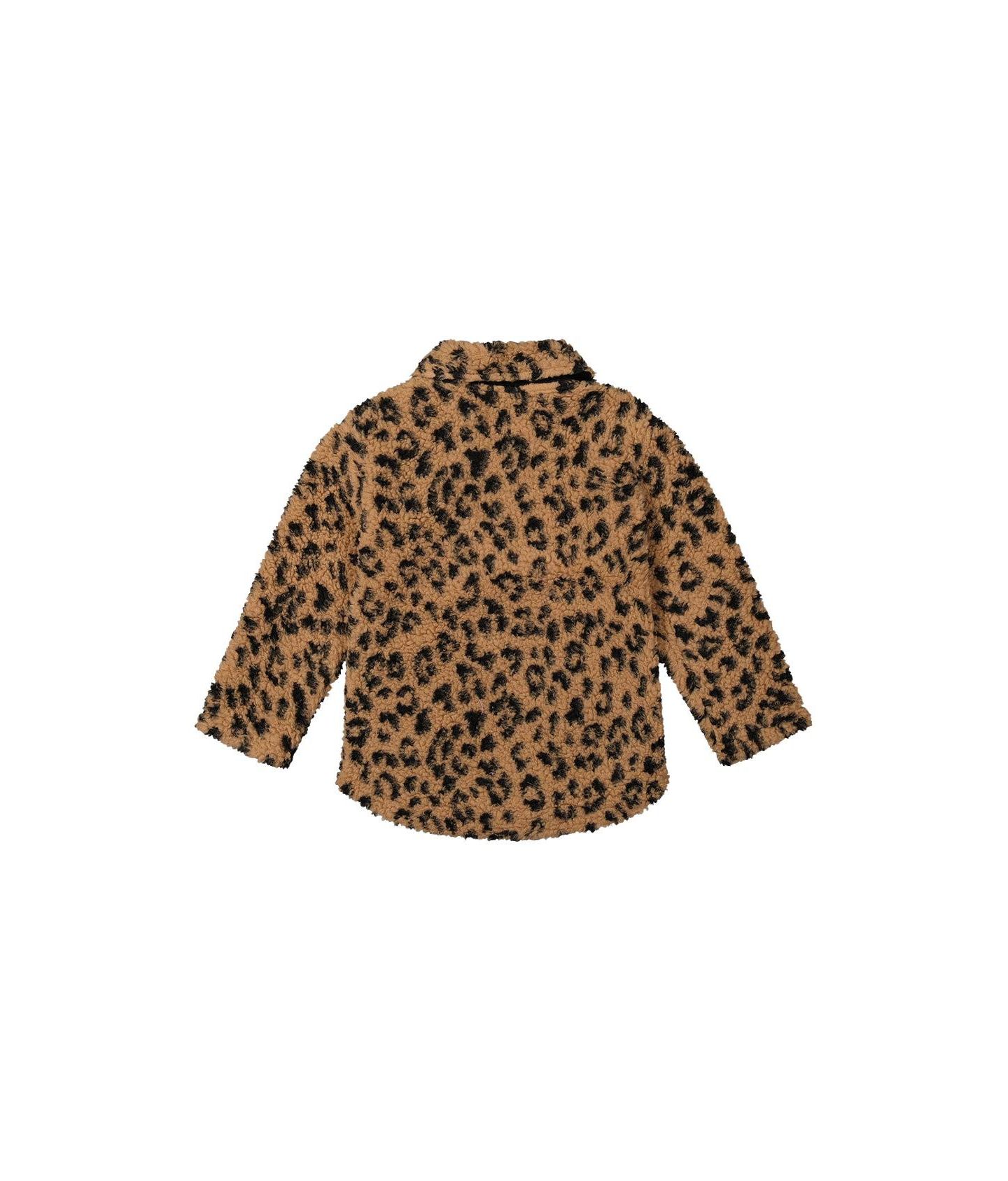 Рубашка Deux par Deux Zipped Sherpa Overshirt with Chest Pockets Leopard Fur для девочек-малышей, цвет: Леопардовый — фото 7