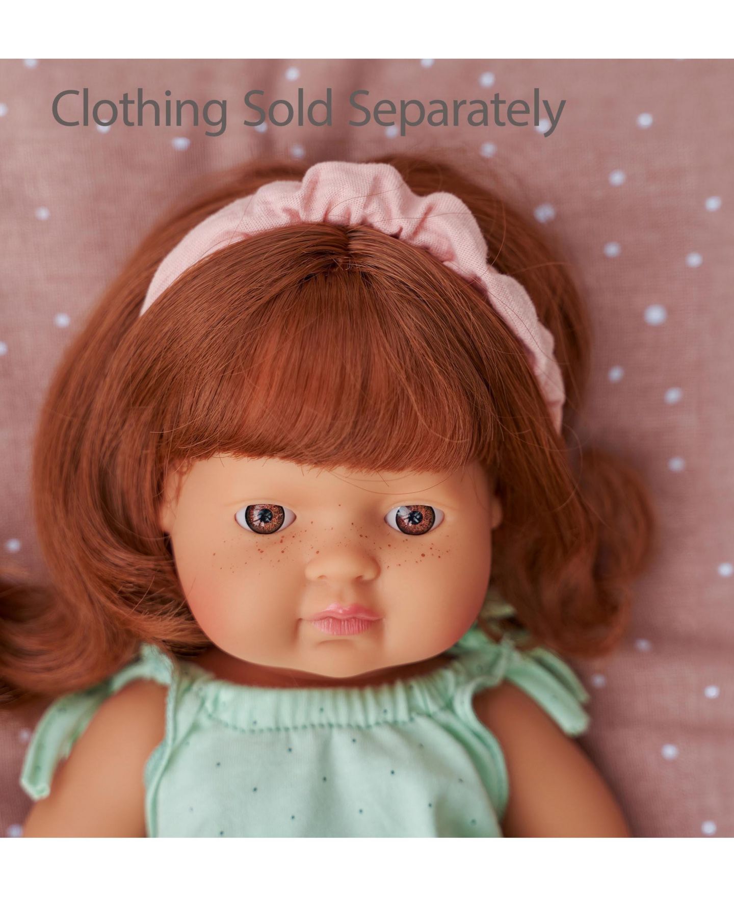 Детская кукла MINILAND Baby Girl Doll with Red Hair 15", цвет: Light Skin — фото 4