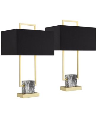 Carl 24 3/4" High Modern Table Lamps Set of 2 Metal Living Room Bedroom Bedside Nightstand