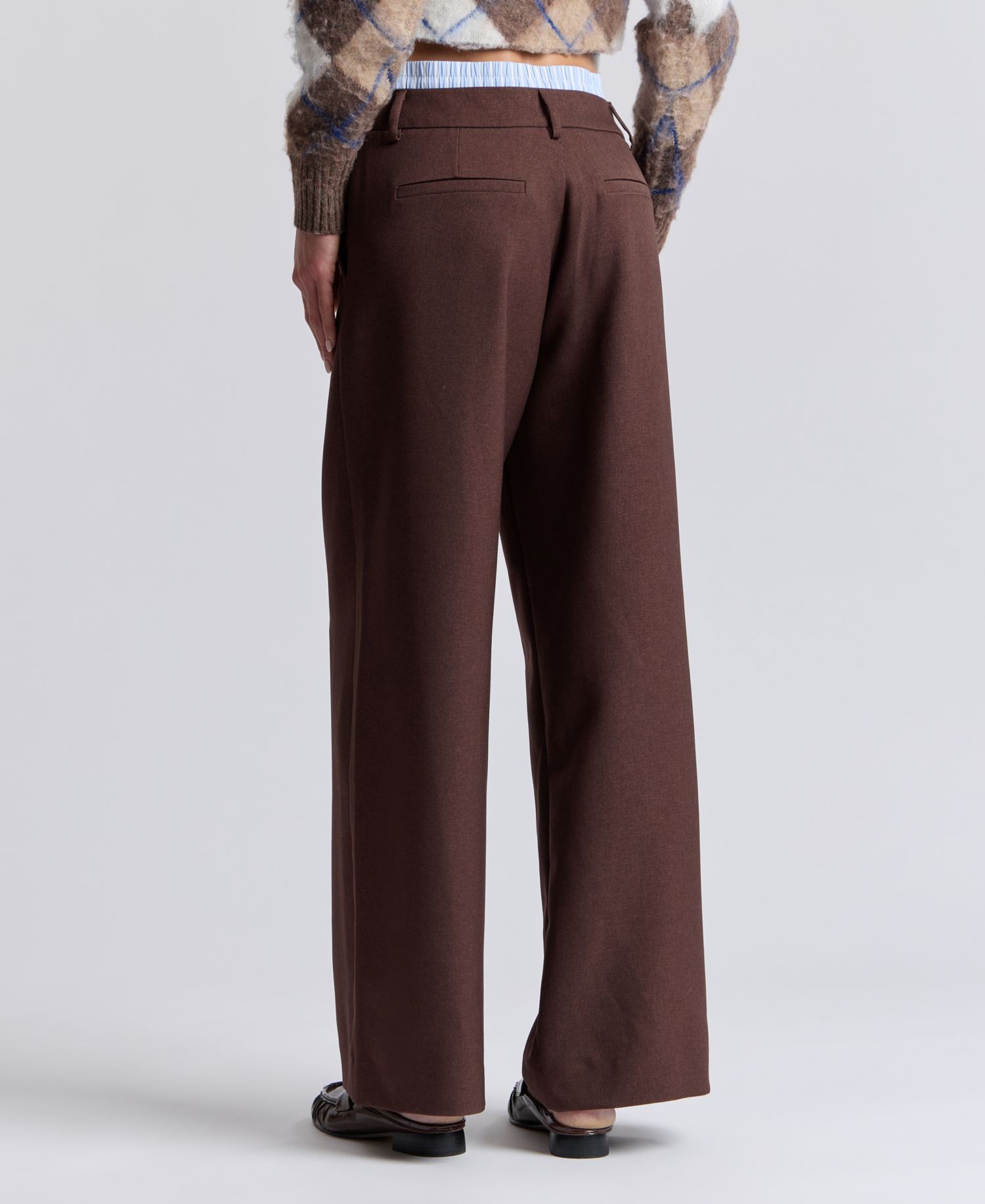 Women's Double-Waistband Wide-Leg Pants