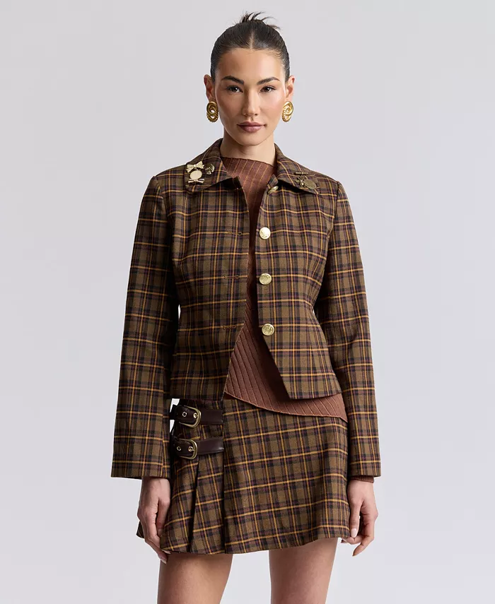 Women's Slim Spread Collar Jacket - thumbnail 10