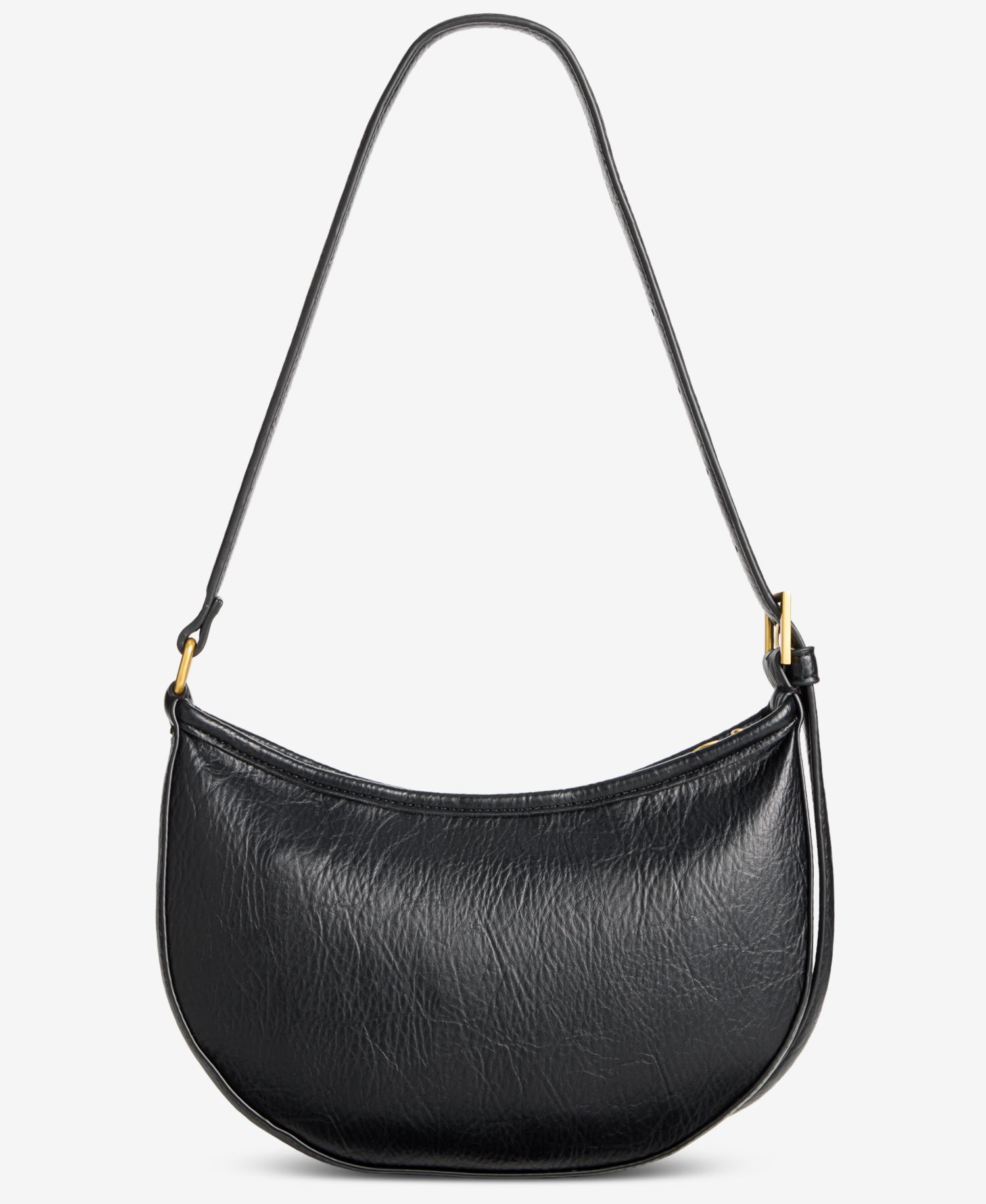 Braided-Edge Small Crescent Bag