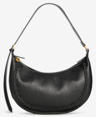 Braided-Edge Crescent Bag