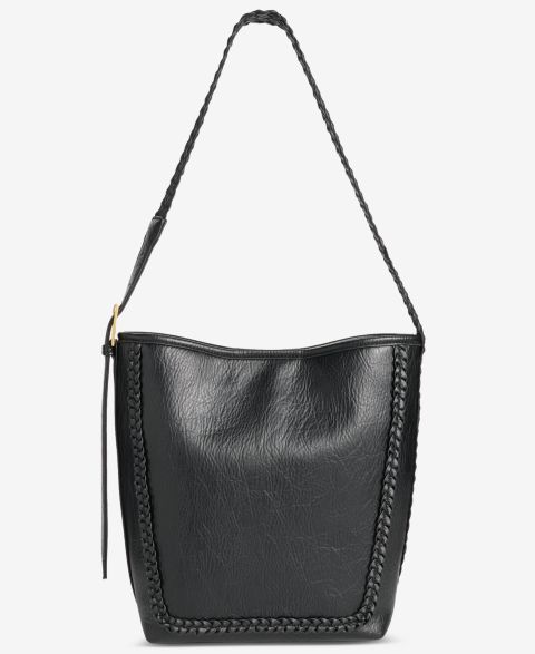 Женская сумка Style & Co Braided-Edge Soft Bucket, цвет: Чёрный