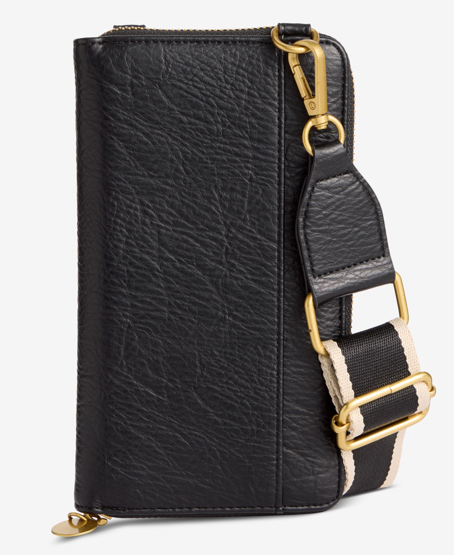 Braided-Edge Phone Crossbody Bag