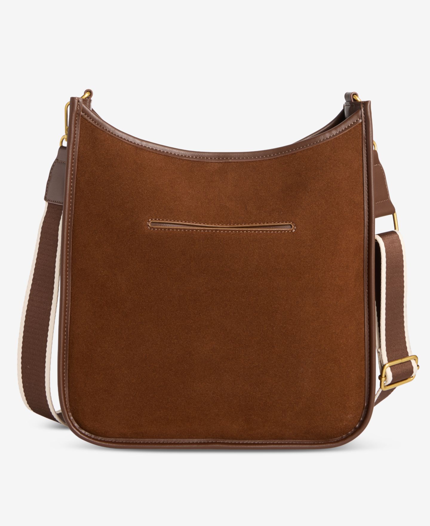 Женская сумка Style & Co Floral-Embroidered Suede Crossbody, цвет: Коричневый — фото 4