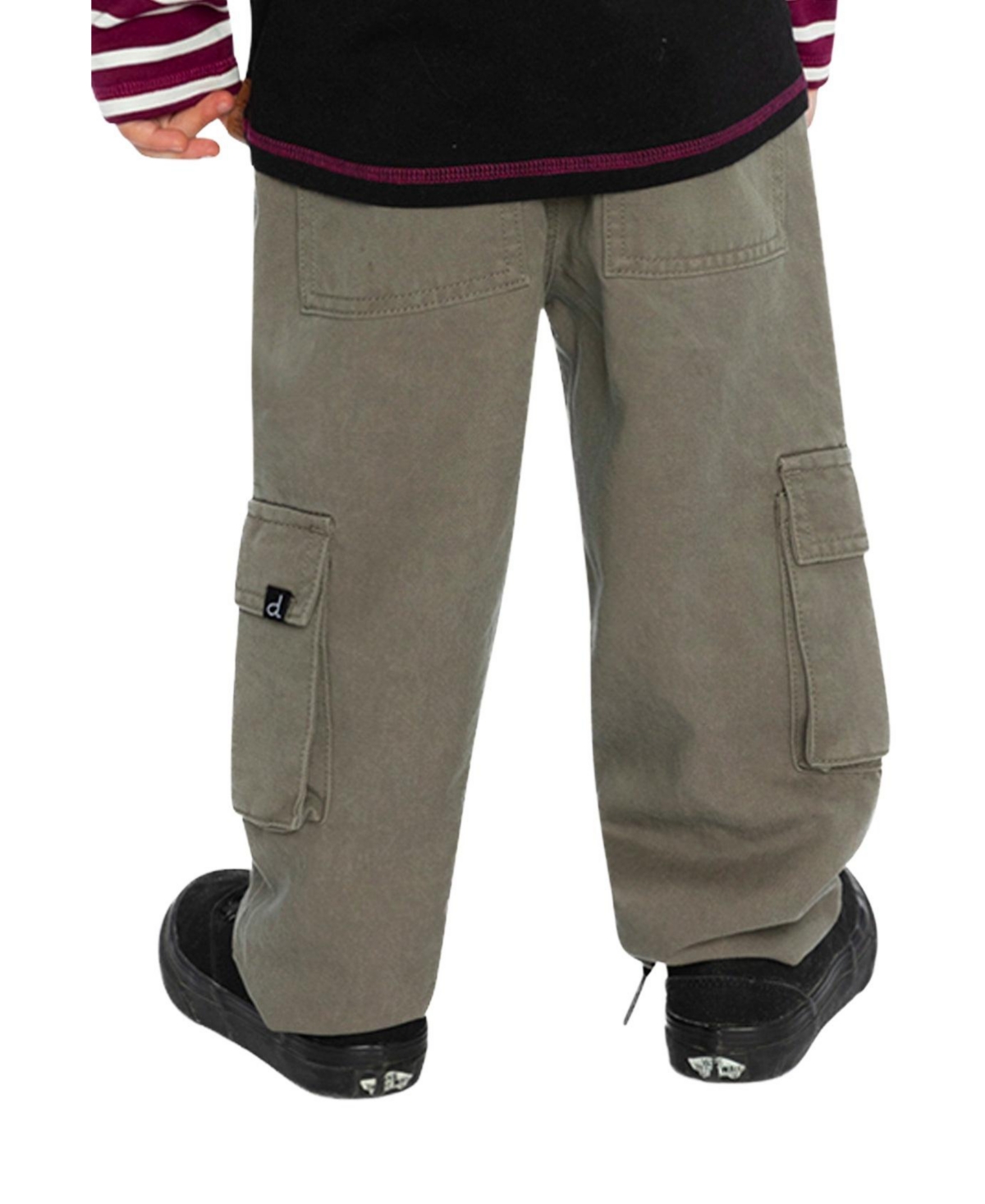 Deux par Deux Little Boys Twill Pants with Cargo Pockets