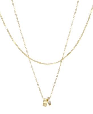 14k Gold-Plated Set of 2 Necklace