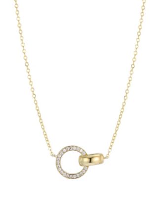 Gold Cubic Zirconia Rings Necklace
