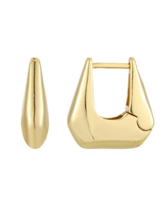 Gold Nouveau Purse Hoop Earrings