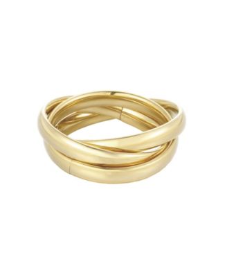 Tarnish Resistant Gold Rolling 3-Band Ring Set