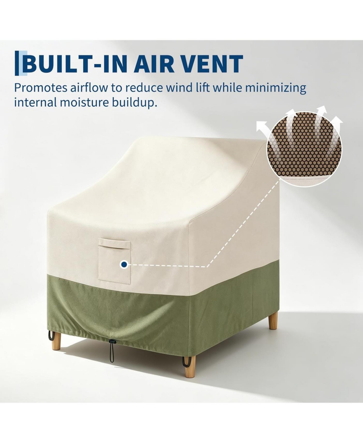 gaomon 8 Packs Waterproof Outdoor Patio Chair Cover, Wicker Swivel Chair Cover for Garden, Backyard